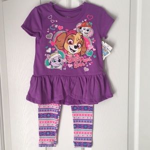 2 piece shirt and leggings set